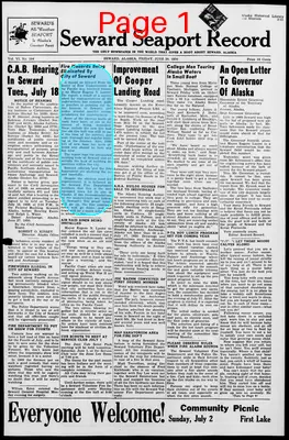 Page thumbnail for Seward Seaport Record