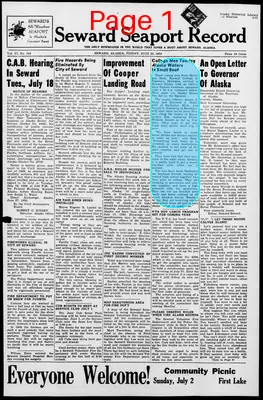 Page thumbnail for Seward Seaport Record