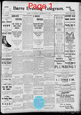 Page thumbnail for Barre Evening Telegram