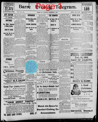 Page thumbnail for Barre Evening Telegram