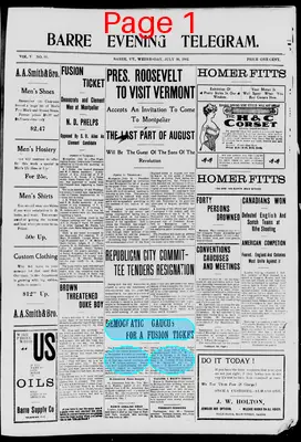 Page thumbnail for Barre Evening Telegram