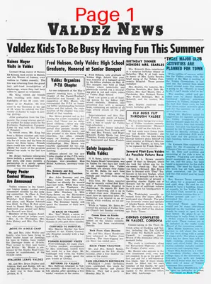Page thumbnail for Valdez News
