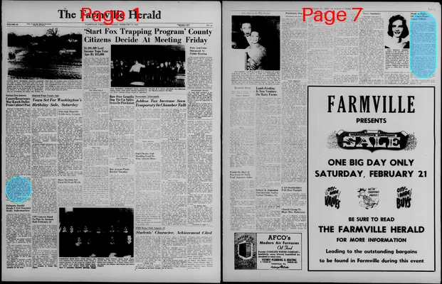 Page thumbnail for The Farmville Herald
