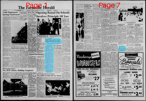 Page thumbnail for The Farmville Herald