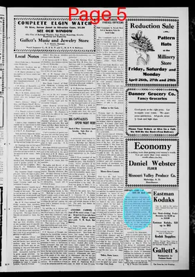 Page thumbnail for The Mobridge News