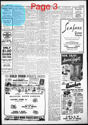 Page thumbnail for The Coastland Times With Which Is Combined The Pilot And Herald Of Belhaven And Swan Quarter