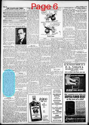 Page thumbnail for The Coastland Times With Which Is Combined The Pilot And Herald Of Belhaven And Swan Quarter