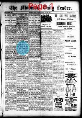 Page thumbnail for The Madison Daily Leader
