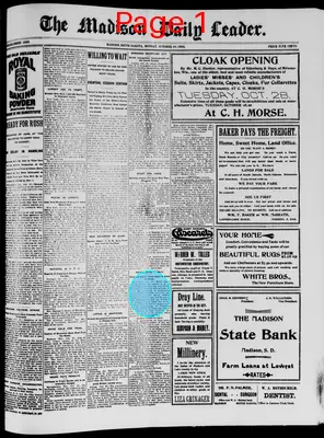Page thumbnail for The Madison Daily Leader
