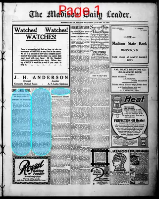 Page thumbnail for The Madison Daily Leader