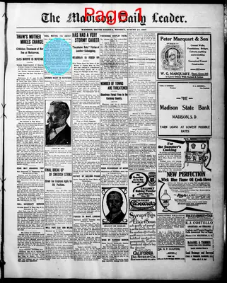 Page thumbnail for The Madison Daily Leader