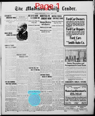 Page thumbnail for The Madison Daily Leader