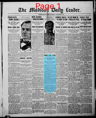 Page thumbnail for The Madison Daily Leader