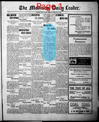 Page thumbnail for The Madison Daily Leader