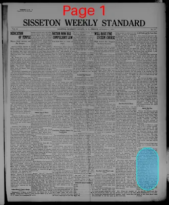 Page thumbnail for The Sisseton Weekly Standard