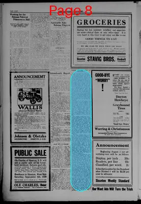Page thumbnail for The Sisseton Weekly Standard