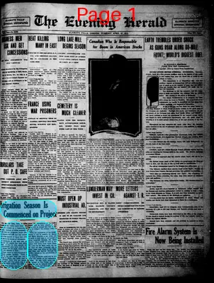 Page thumbnail for The Evening Herald