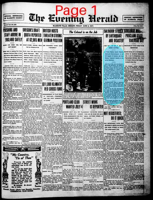 Page thumbnail for The Evening Herald
