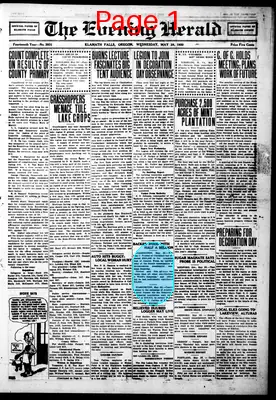 Page thumbnail for The Evening Herald