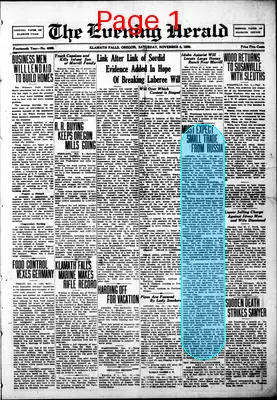 Page thumbnail for The Evening Herald