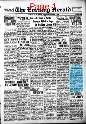Page thumbnail for The Evening Herald
