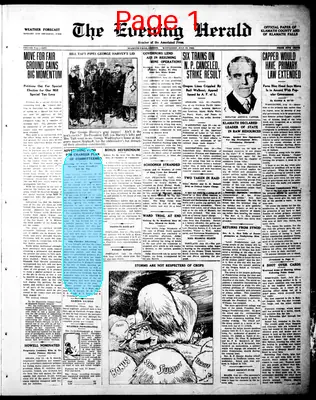 Page thumbnail for The Evening Herald
