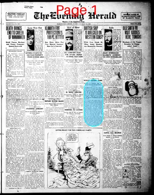 Page thumbnail for The Evening Herald