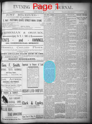 Page thumbnail for Evening Capital Journal